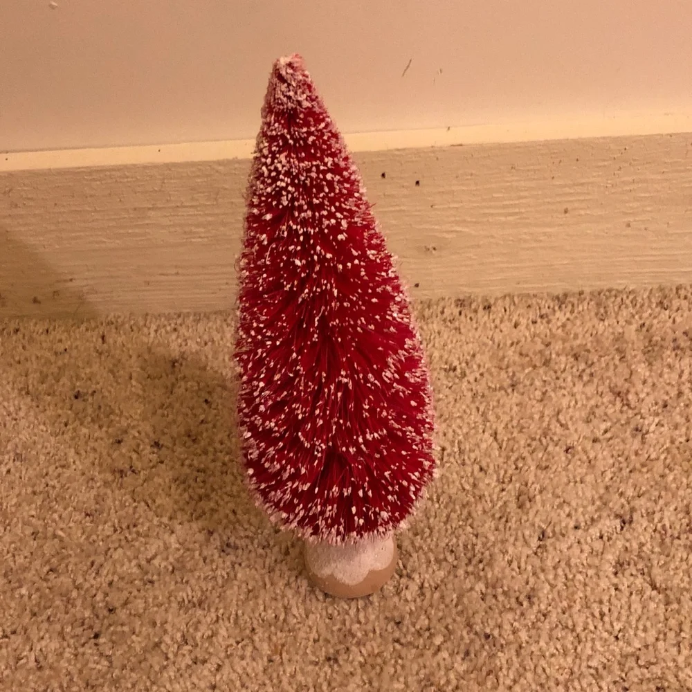 Target Red and White Holiday Bottle Brush Tree